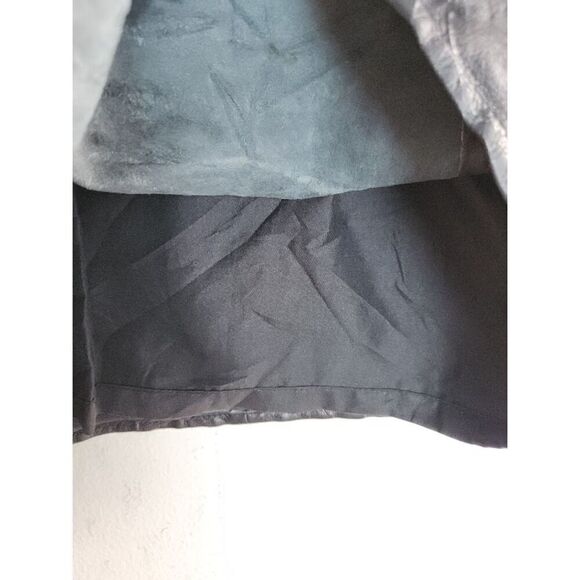 Vakko Sport Women Black 100% Leather A-Line Straight Knee Length Skirt size 10 - Picture 3 of 8